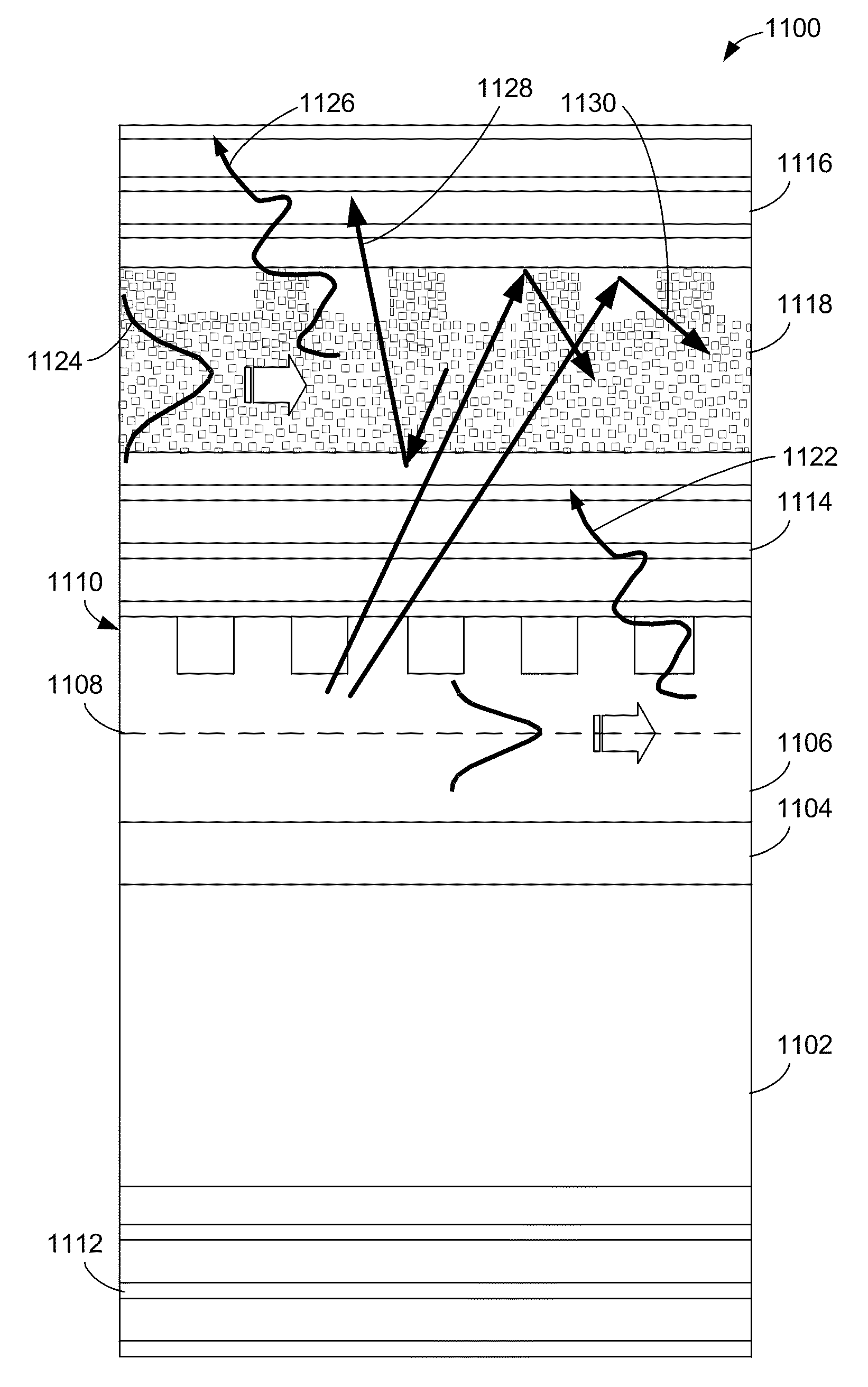 Photonic structures for efficient light extraction and conversion in multi-color light emitting devices