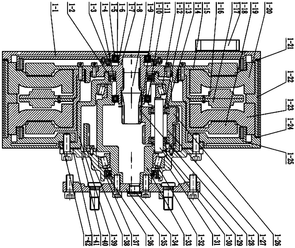 Motor assembly system with built-in speed reducer