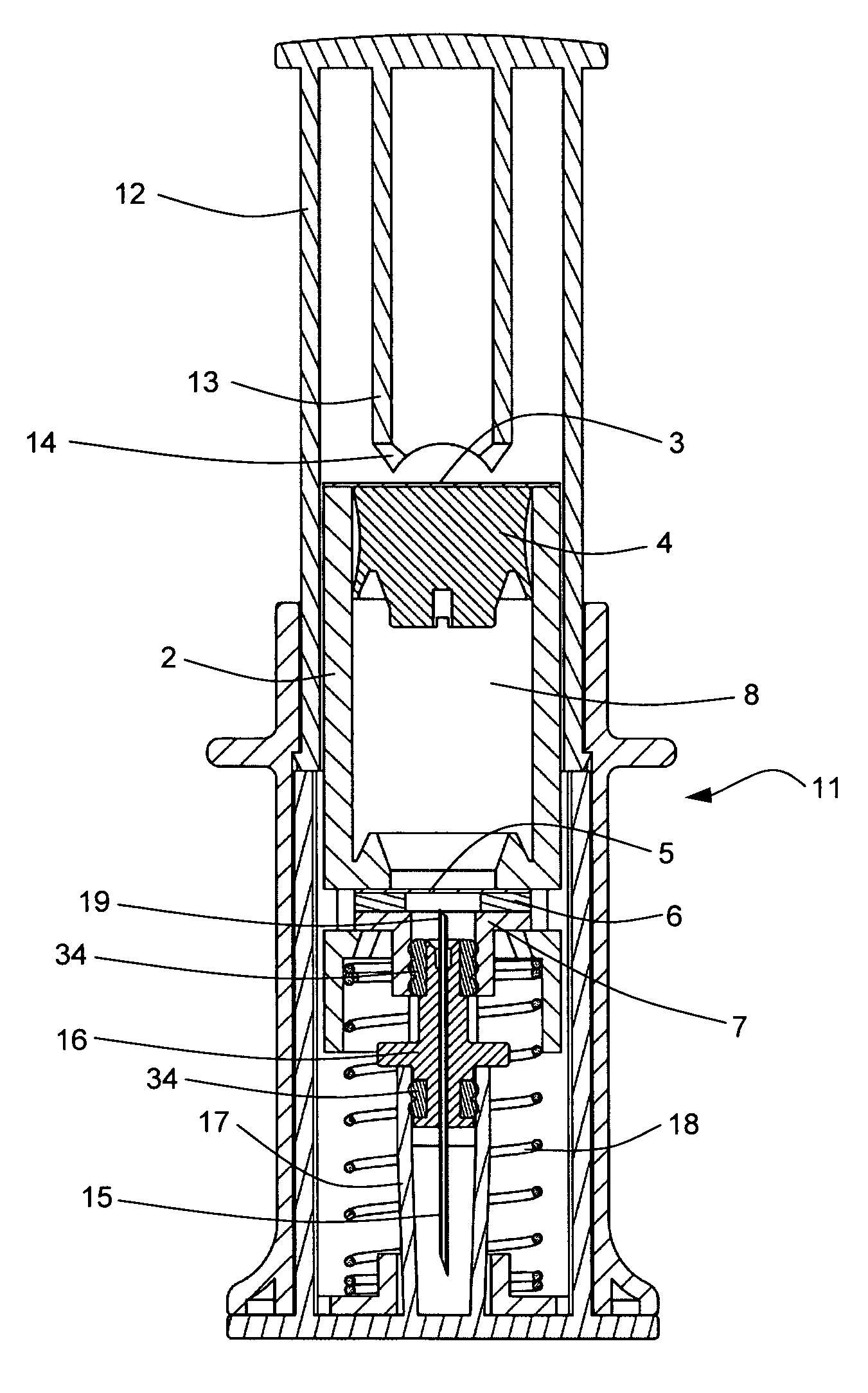 Drug container and delivery mechanism