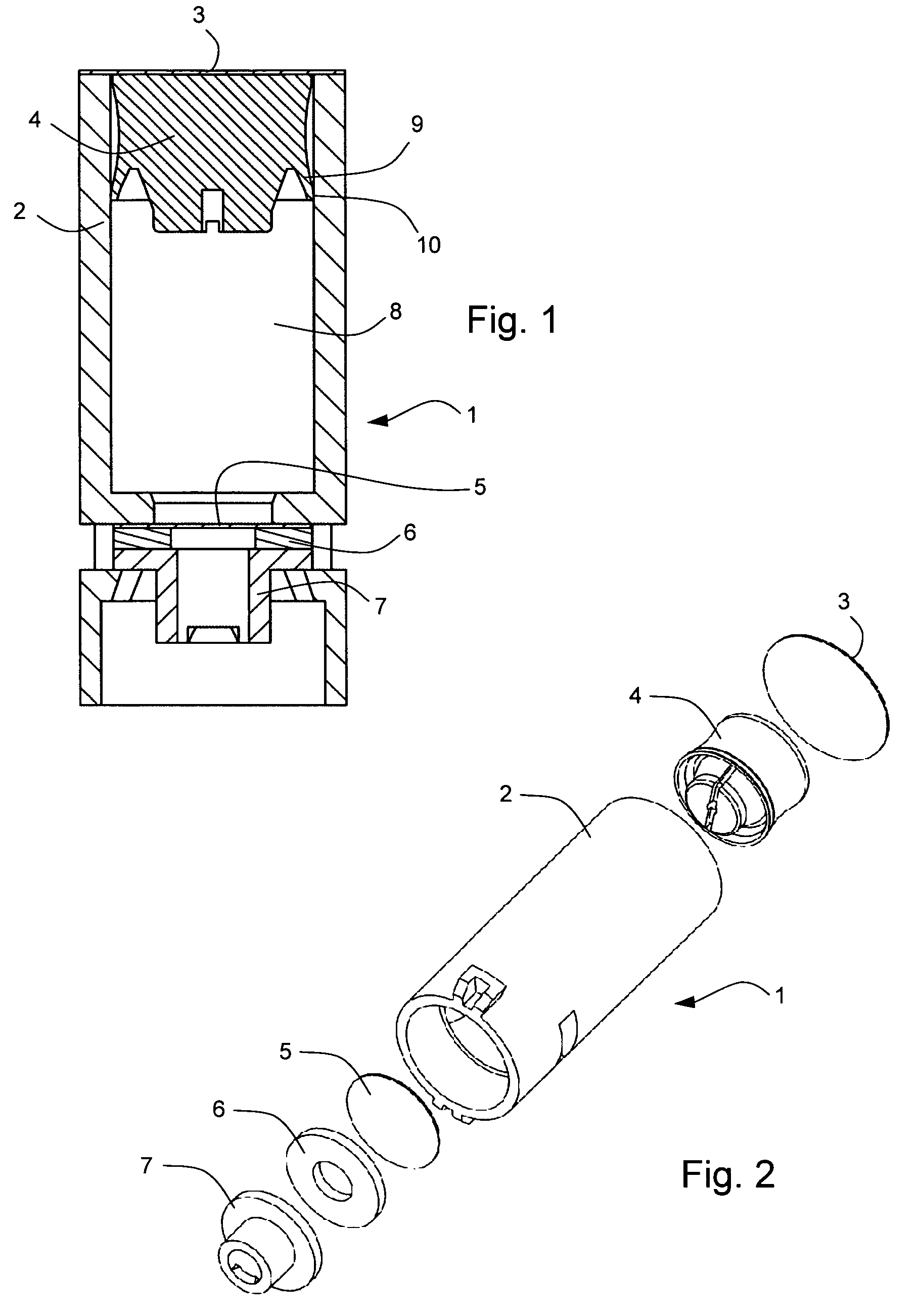 Drug container and delivery mechanism