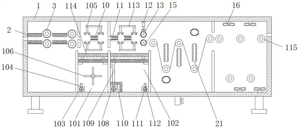 Novel cleaning and drying device for textile fabric before dyeing