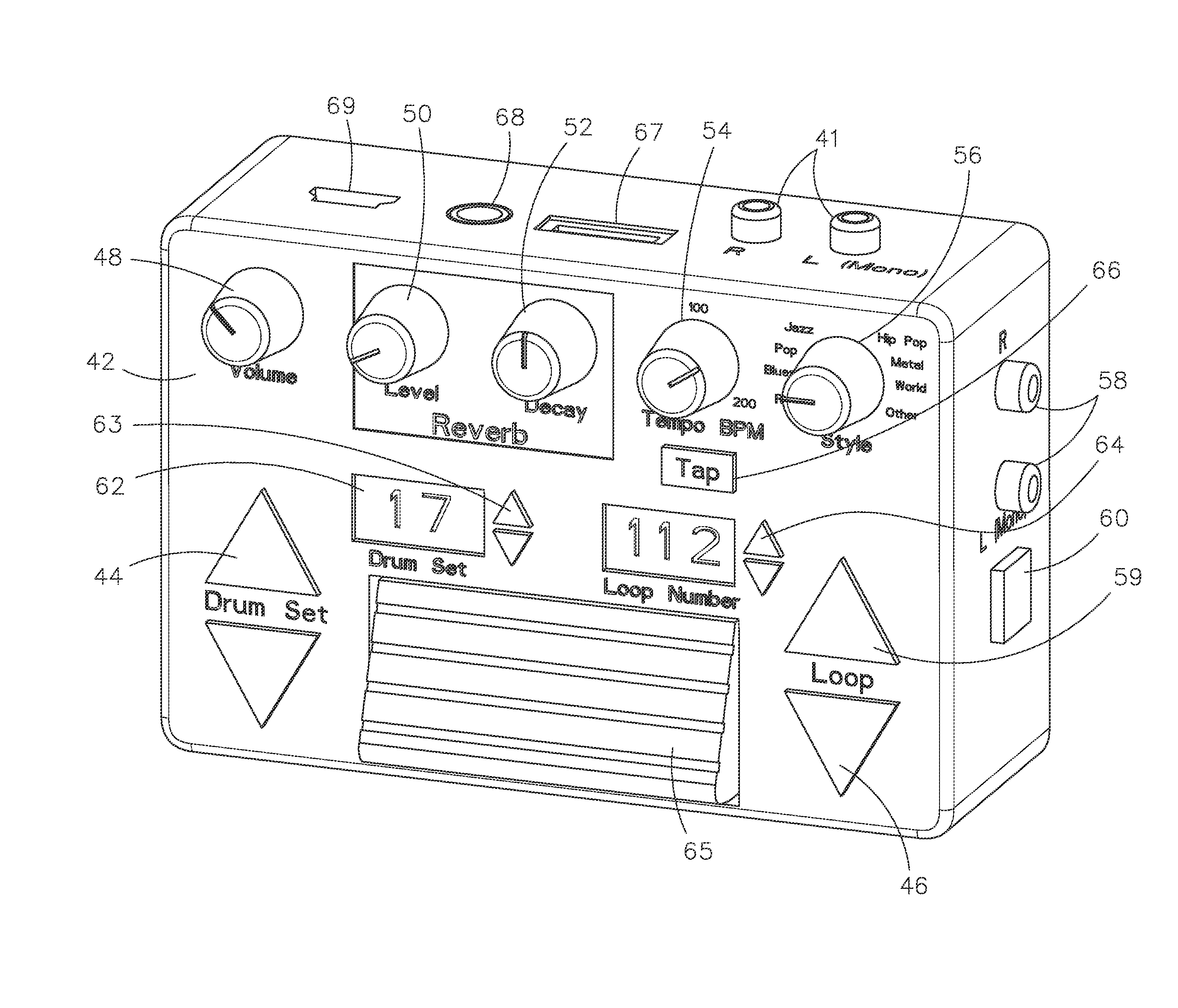 Synthesized percussion pedal