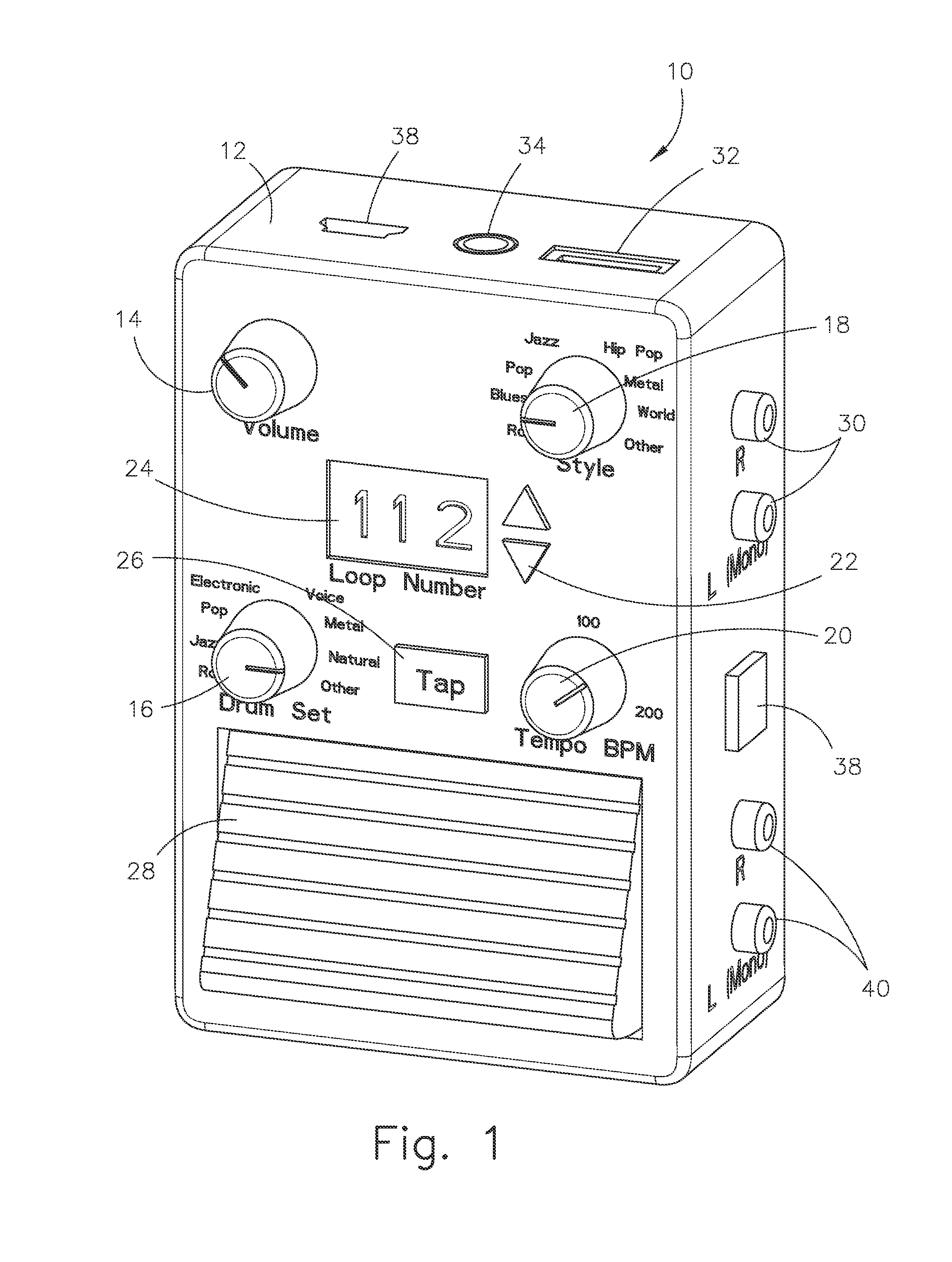 Synthesized percussion pedal