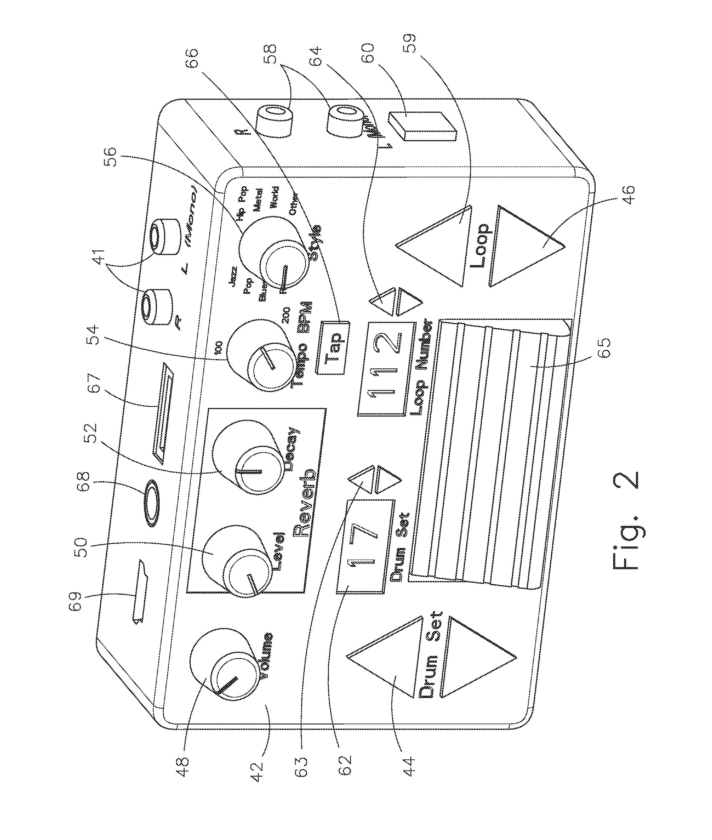 Synthesized percussion pedal