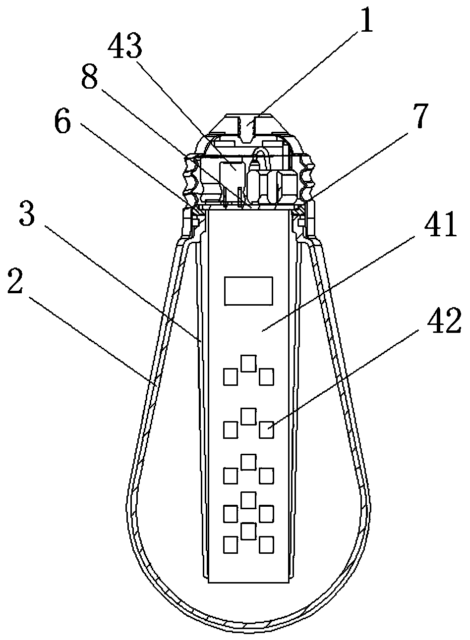 LED flame lamp adopting flame light-emitting assemblies on both sides