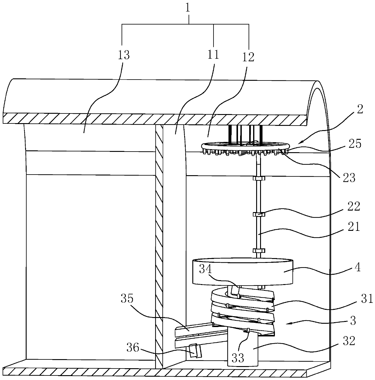 Aggregate bin with drying function