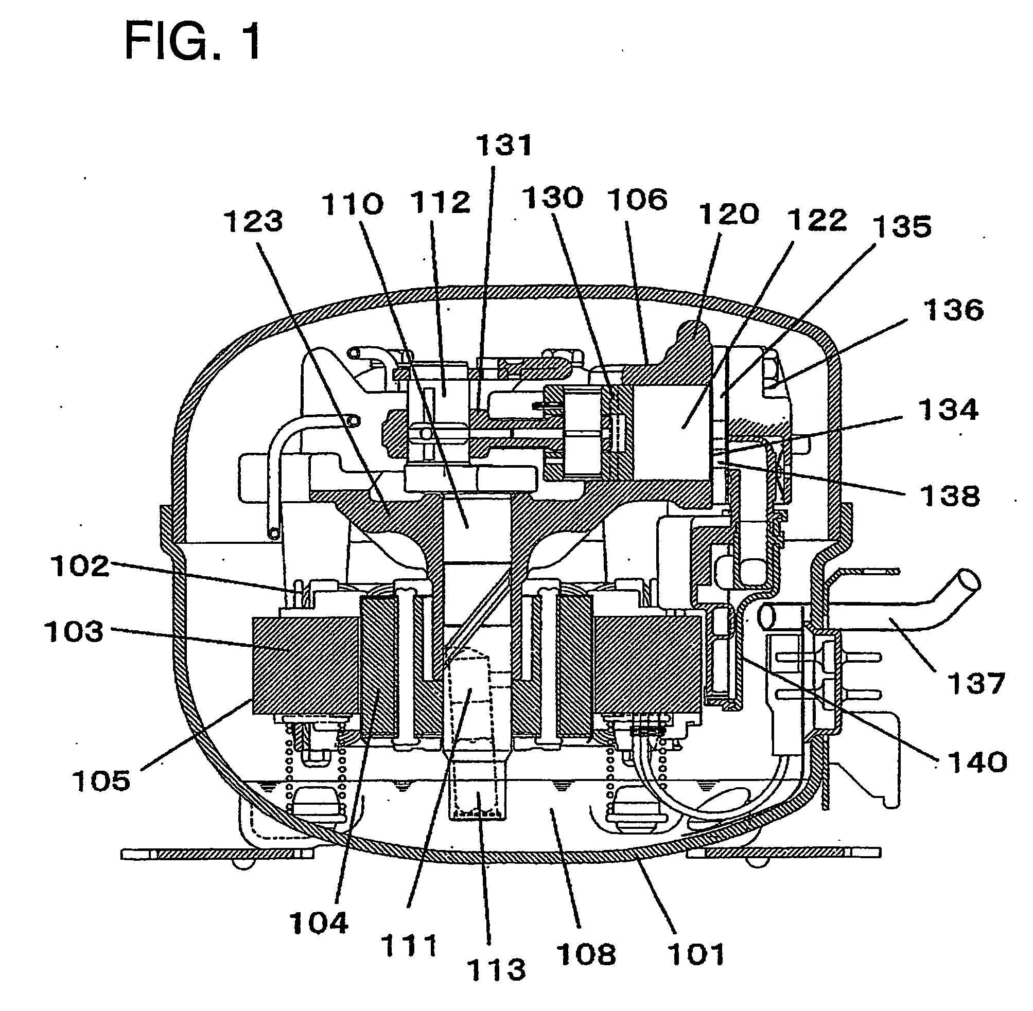 Hermetic compressor and manufacturing method of suction muffler