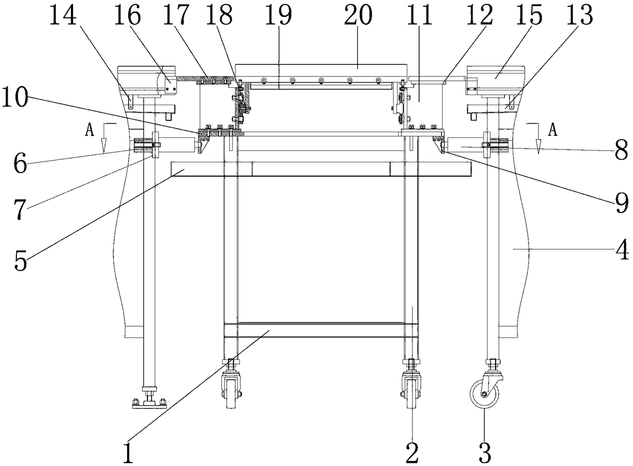 Tape type laminating machine with limiting block