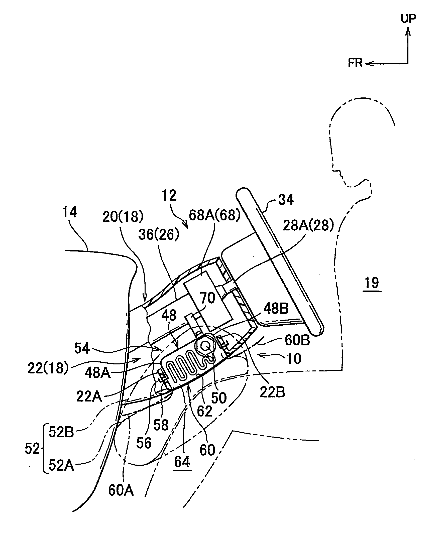 Knee airbag device