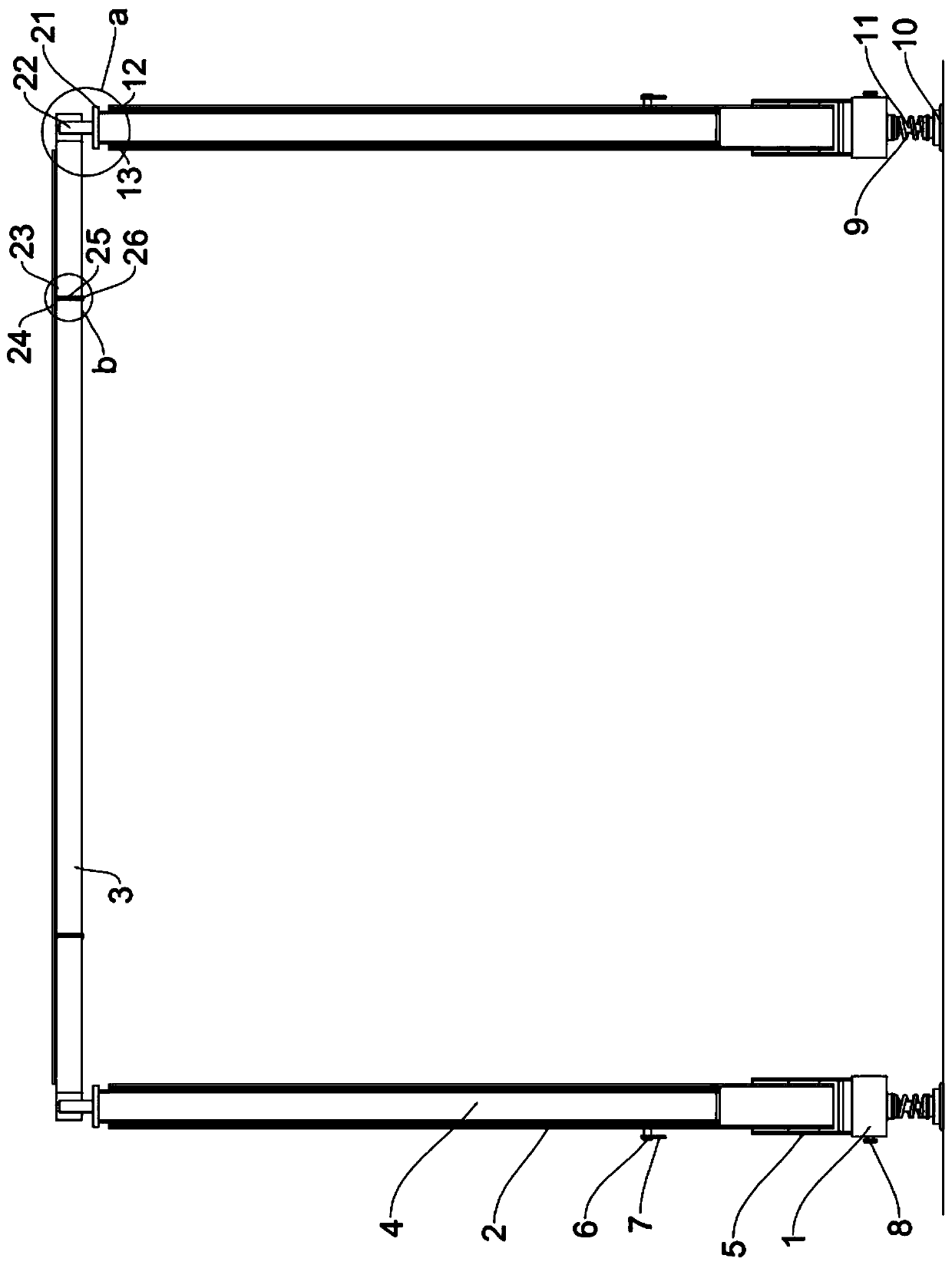 Track and field hurdle frame structure with protective effect