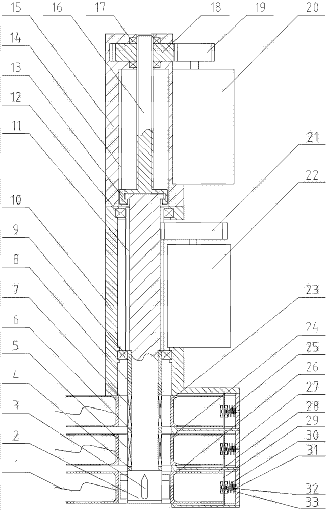 Rope collecting and releasing device for multiple sheaves