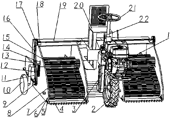 A double-row two-stage notoginseng harvester