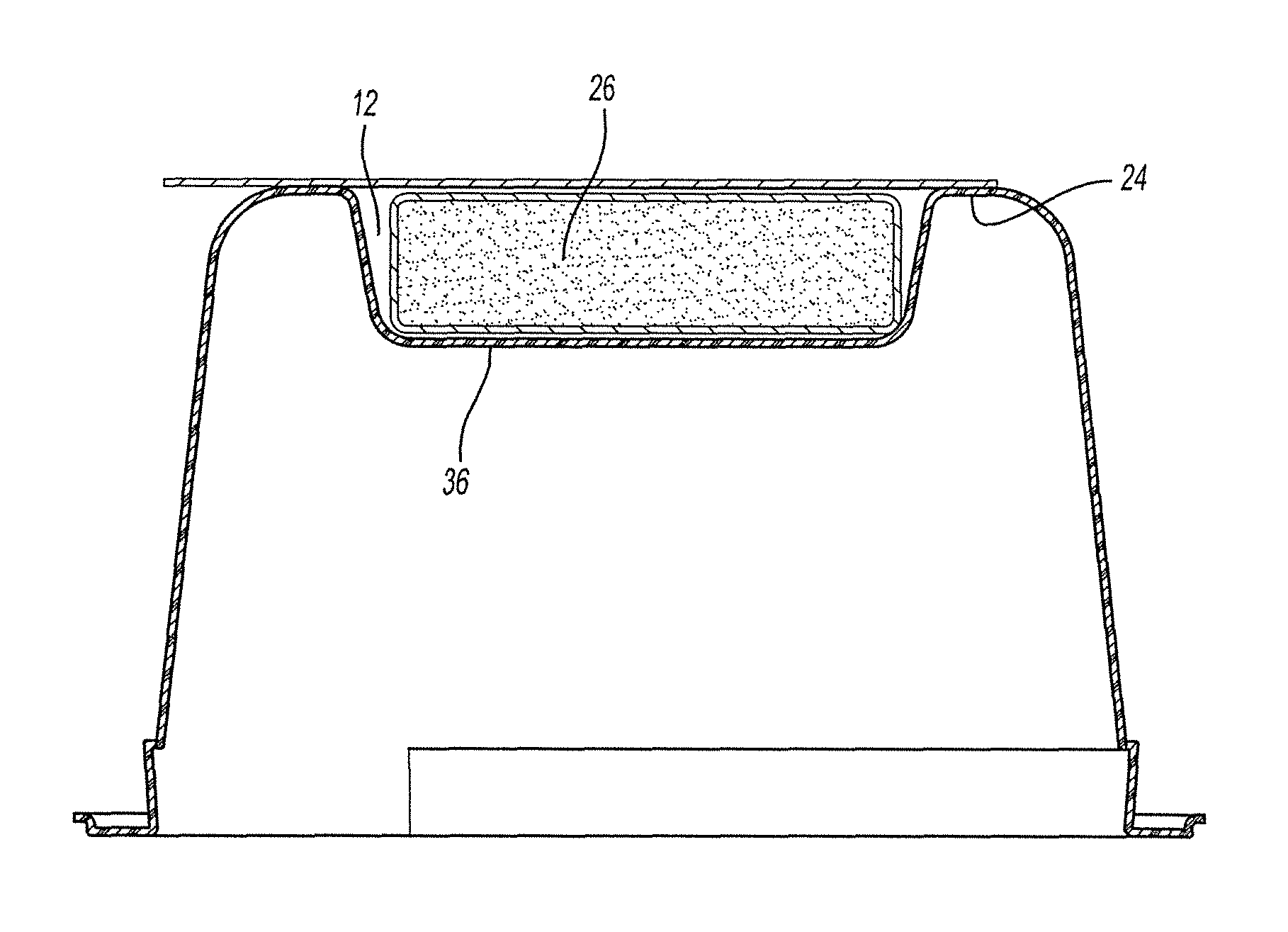 Square bowl with cracker compartment