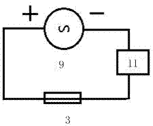 Method and device of testing surge current impact resistant property of fuse