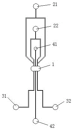 Liquid double lens set construction method based on micro fluidic chip