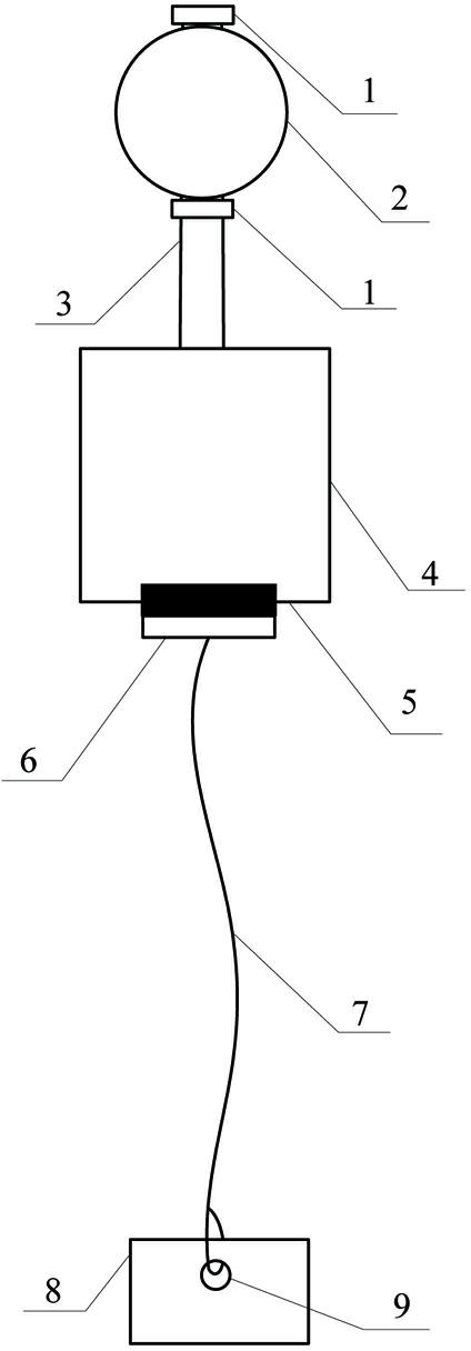 Electromagnetic type underwater sensor network node carrying device