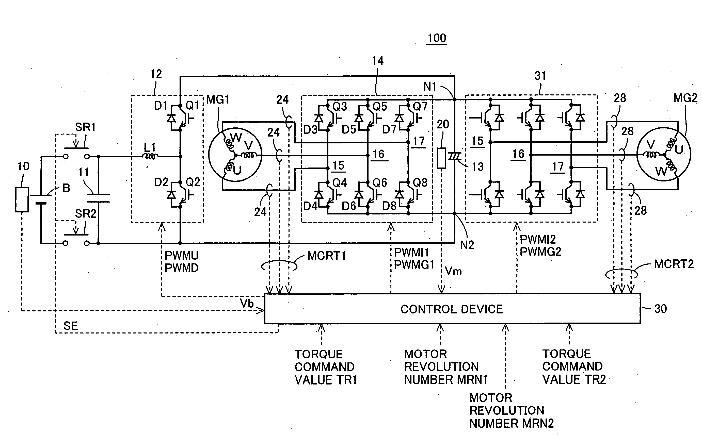 Voltage conversion device and computer-readable recording medium with program recorded thereon for computer to execute control of voltage conversion by voltage conversion device