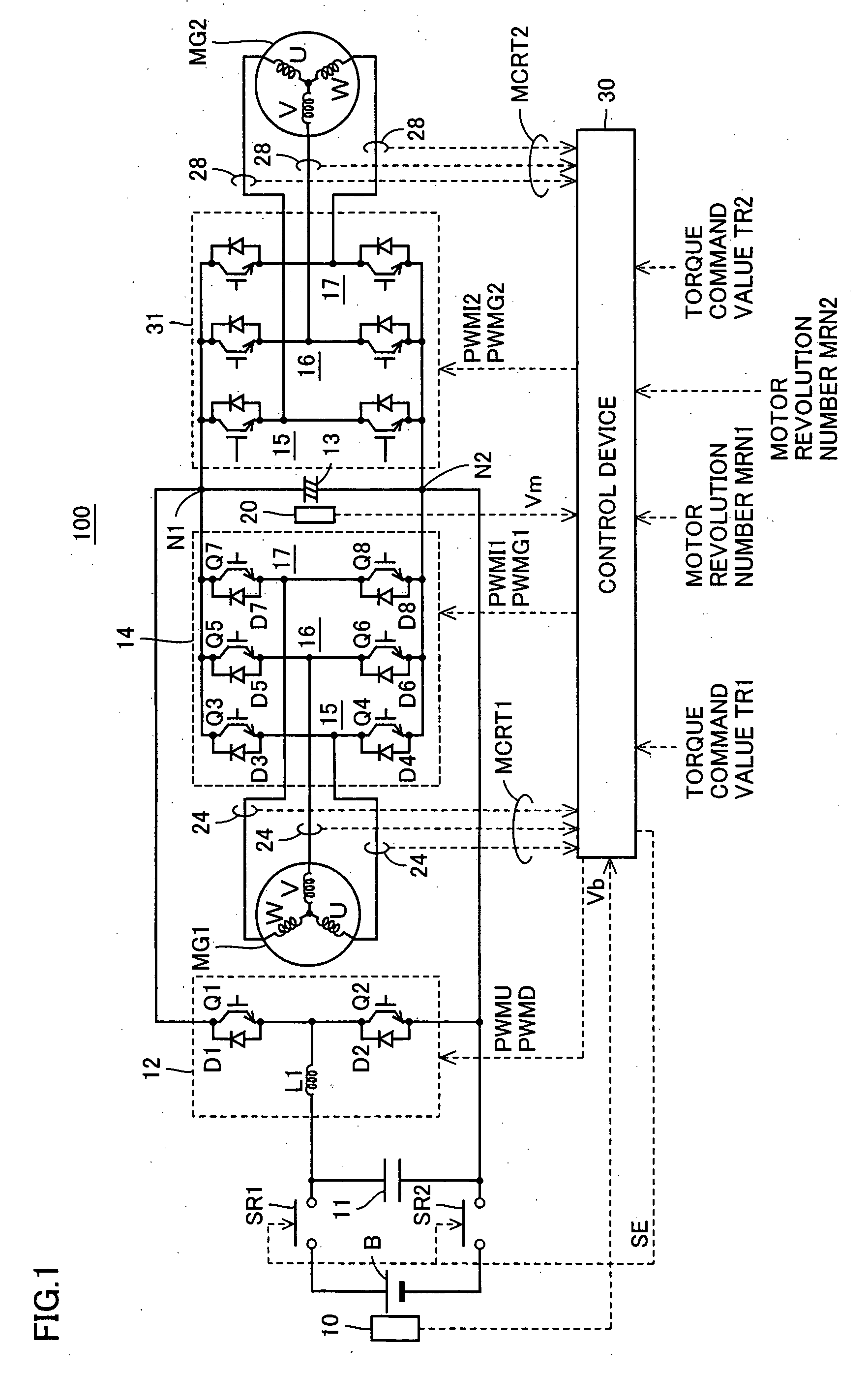 Voltage conversion device and computer-readable recording medium with program recorded thereon for computer to execute control of voltage conversion by voltage conversion device