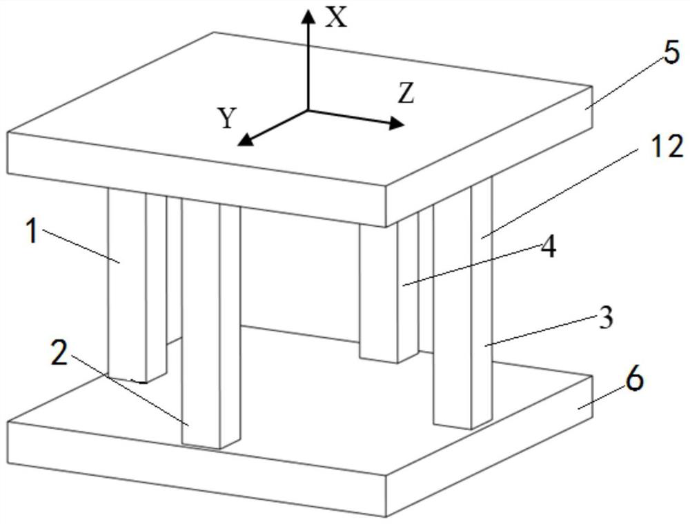 Six-dimensional force measuring platform and decoupling method thereof