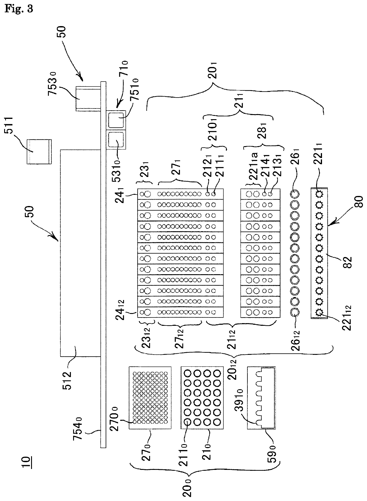 Linear movement type reaction treatment apparatus and method thereof