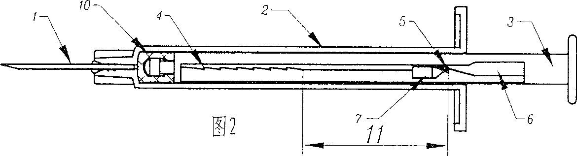 Disposable self-destructed syringe