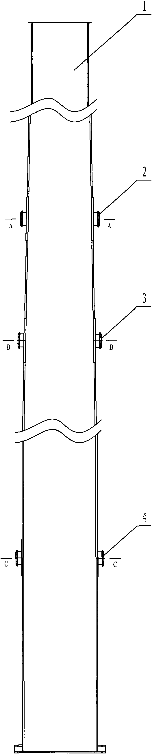 Hoisting method of thin-wall long and thin large-size equipment