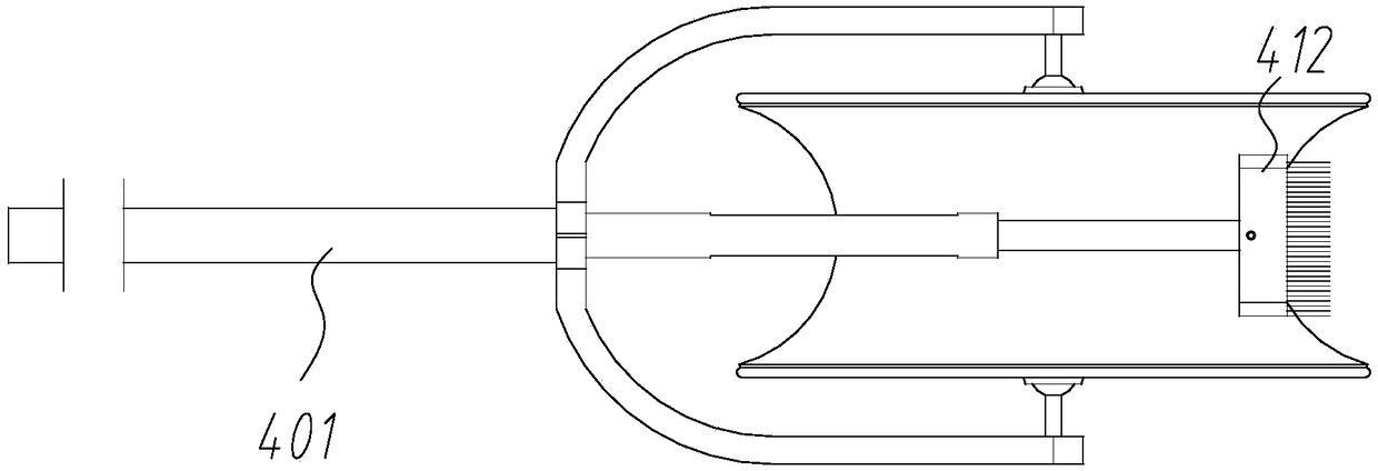 A manually operated tree trunk whitening device