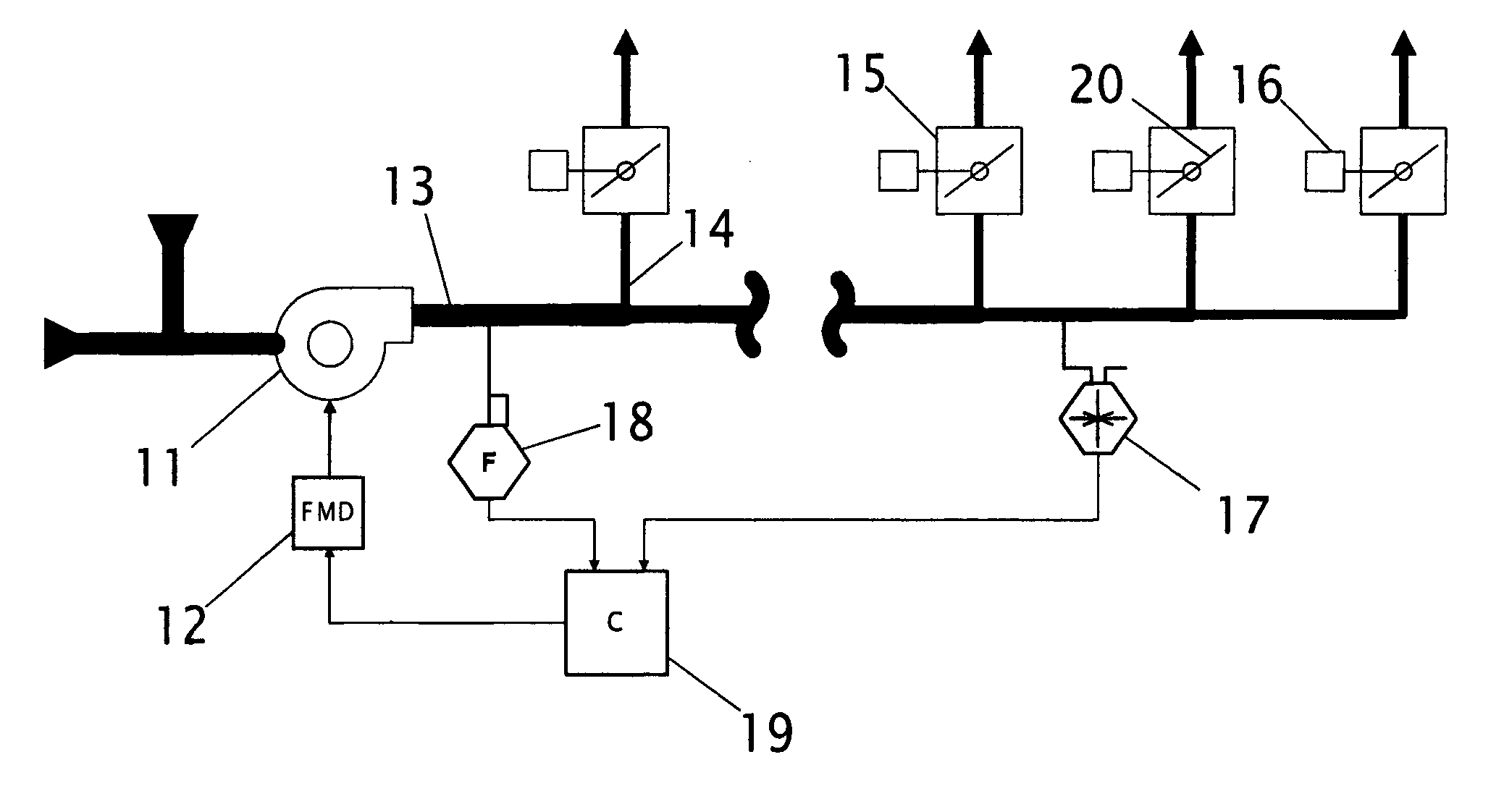 Method and apparatus for determining critical pressure of variable air volume heating, ventilating, and air-conditioning systems