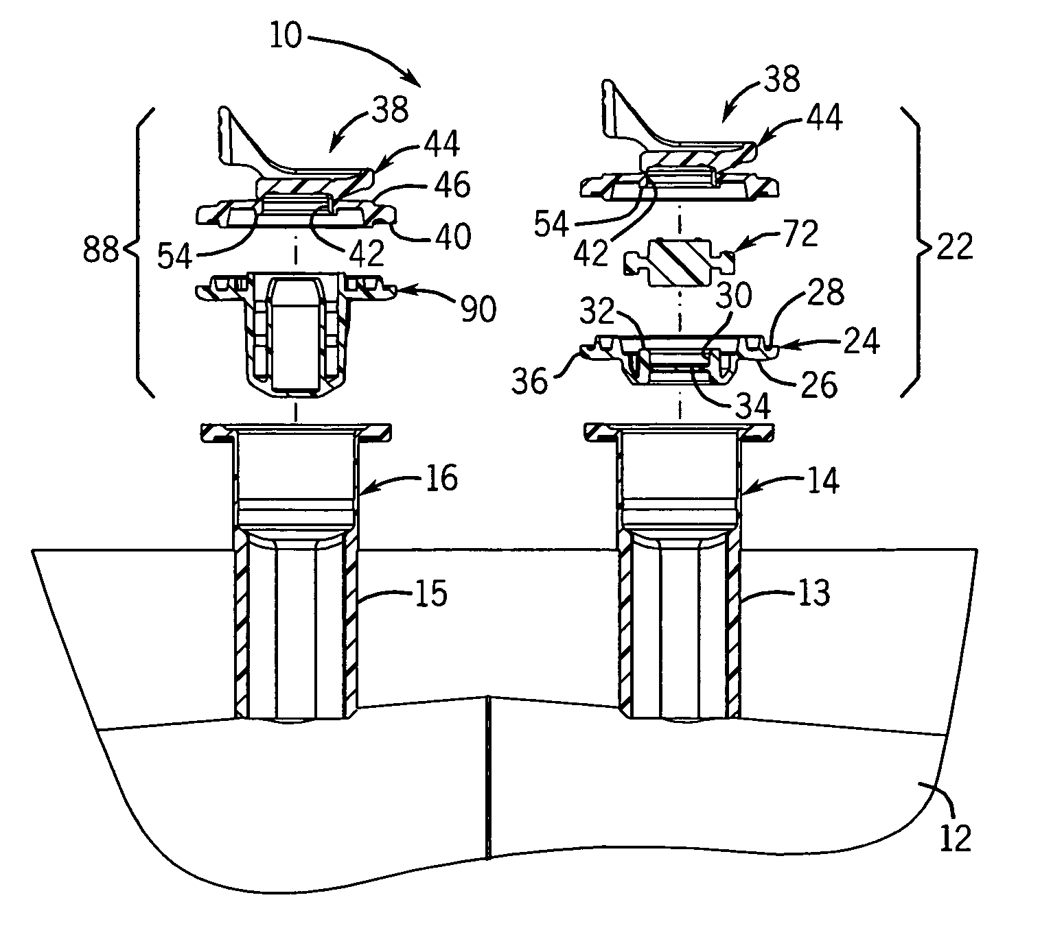 Port closure system for intravenous fluid container