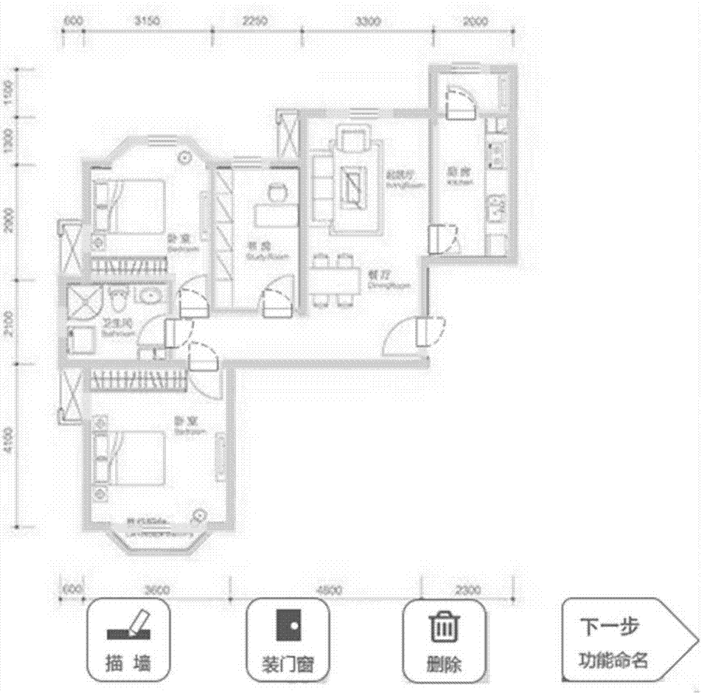 Intelligent recognition of building structure of residential floor plan and automatic planning and design method of functional area