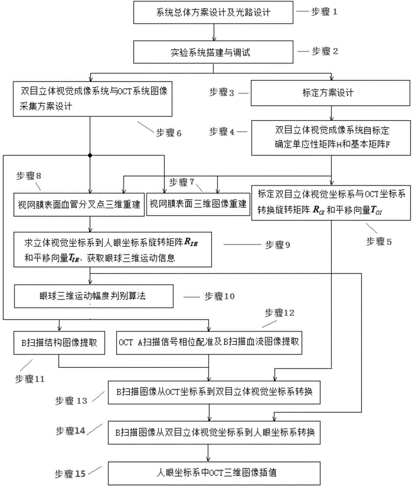 Fundus OCT imaging method utilizing three-dimensional imaging of binocular stereo vision and system thereof