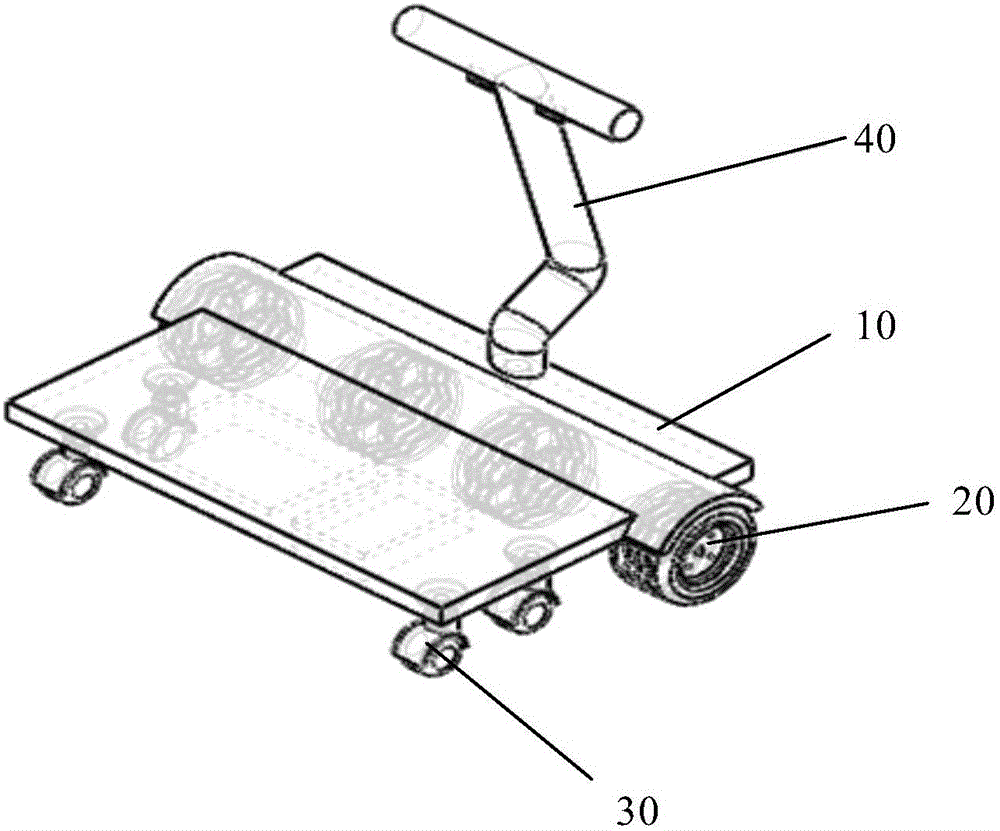 Carrying device which is applicable to complicated road surfaces and can have random turning radiuses and method for controlling carrying device