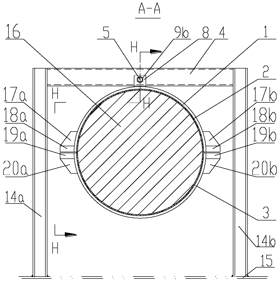 Shaft suspension locking device