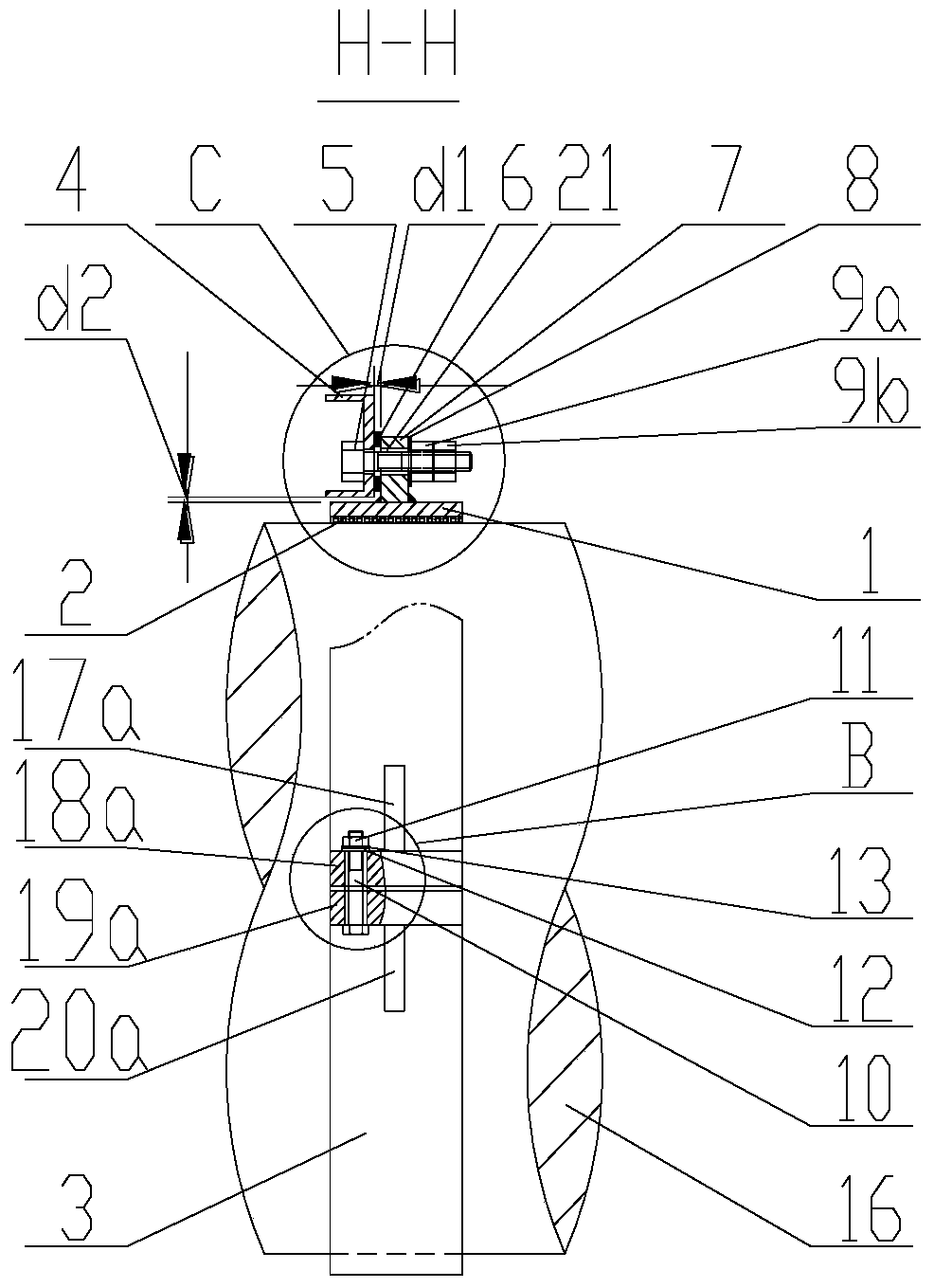 Shaft suspension locking device