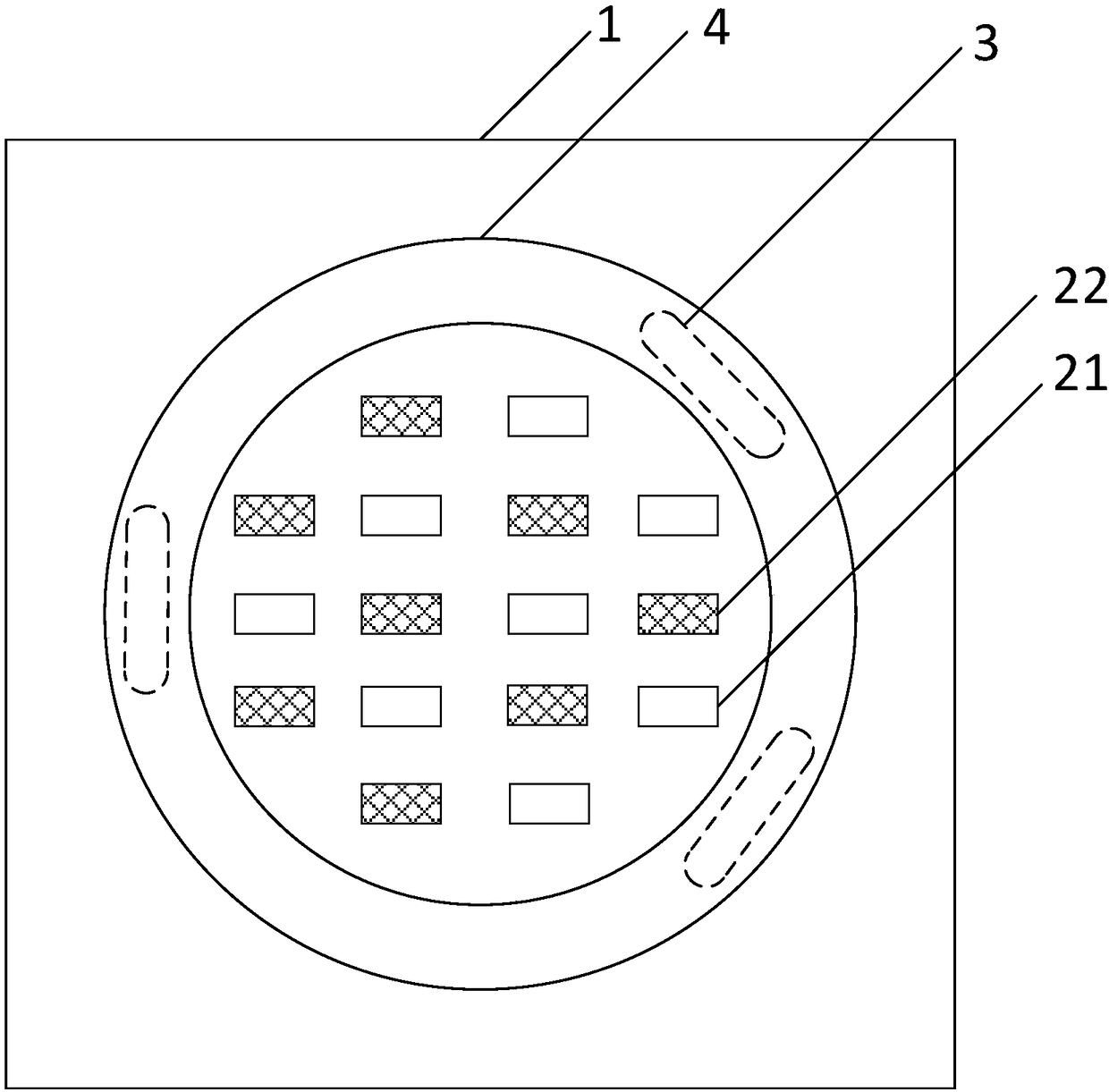 Multi-color-temperature COB (chip on board) light source and encapsulating method thereof