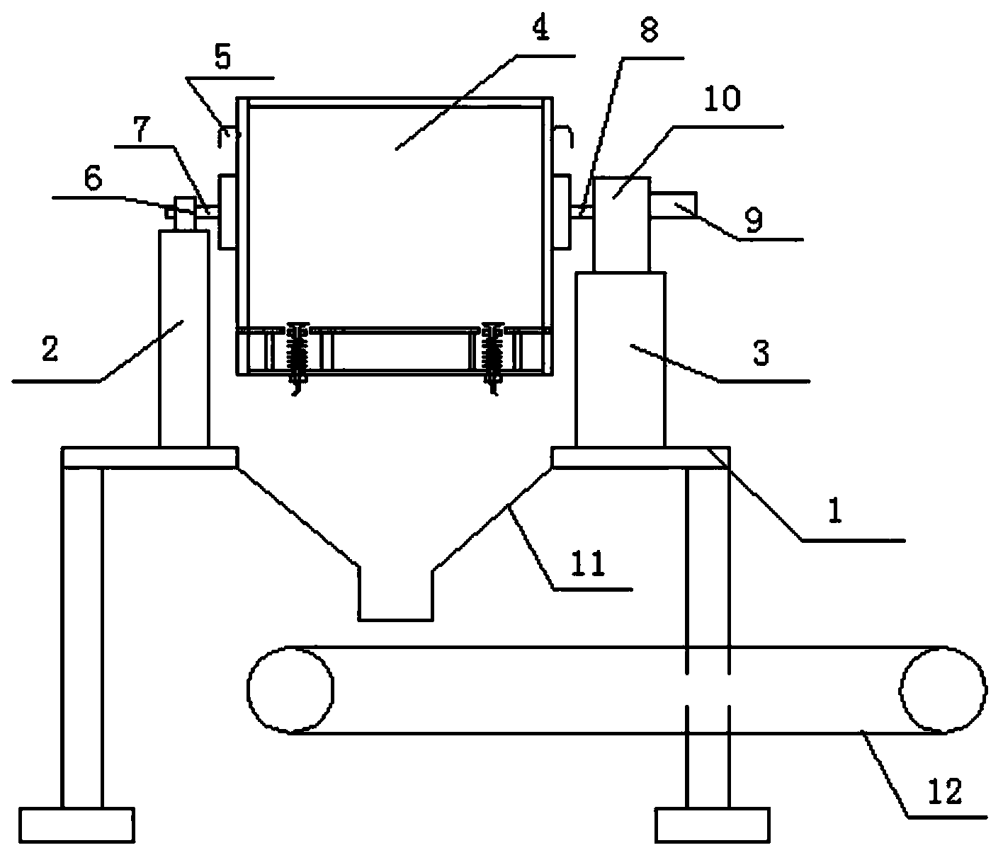 Ton bag feeding device and feeding method