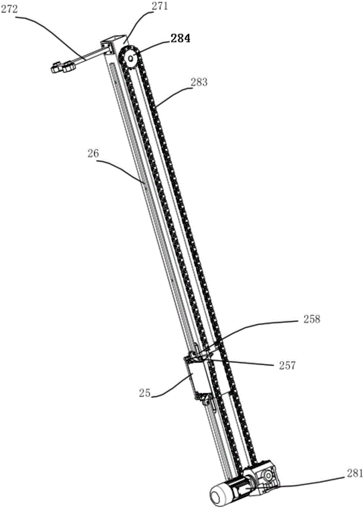 Conveying shelf for logistic stacking machine