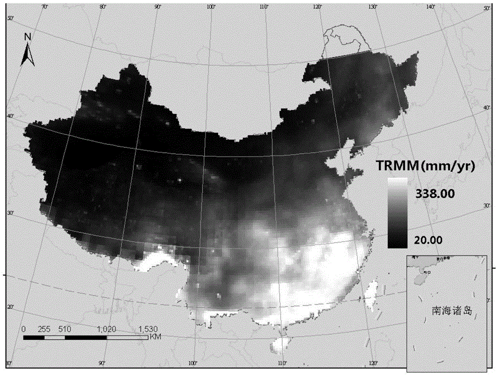 CMORPH satellite precipitation data downscaling method based on Fuzzy-OLS (Ordinary Least Squares)