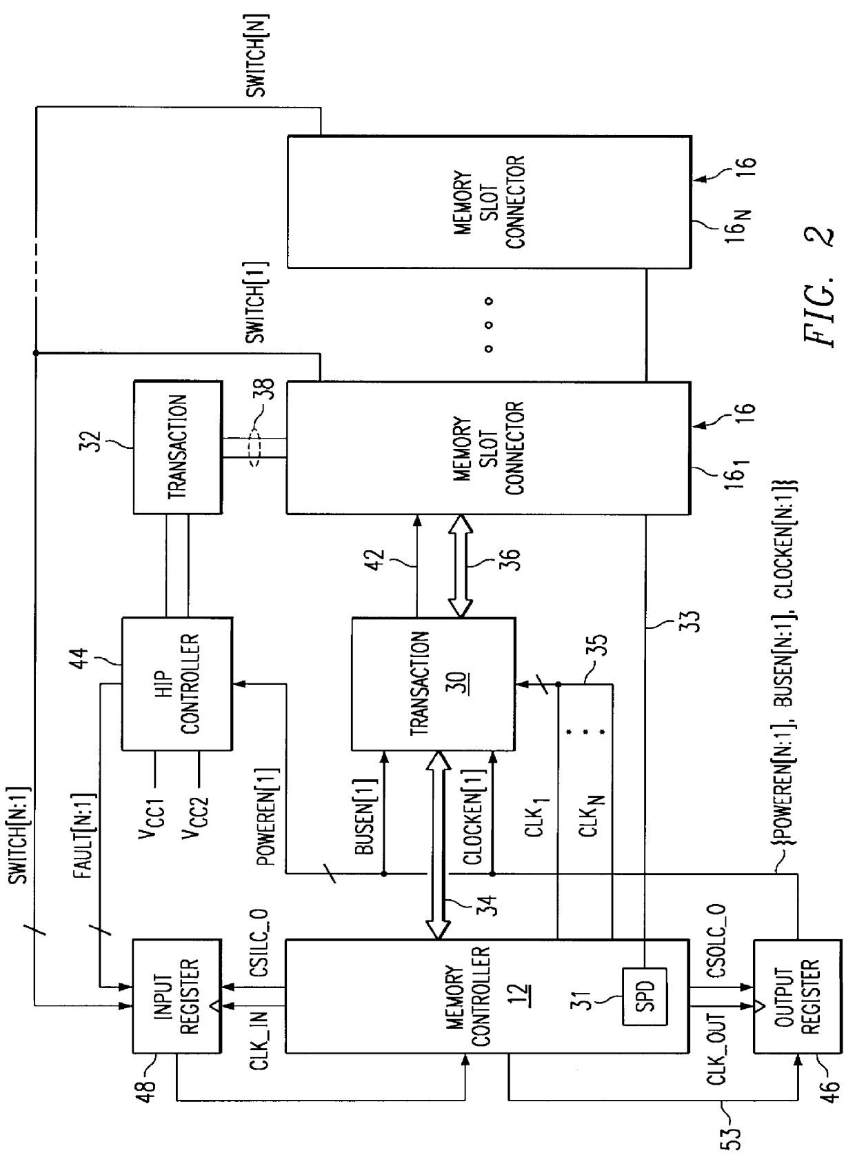 Method and apparatus for detecting insertion and removal of a memory module using standard connectors