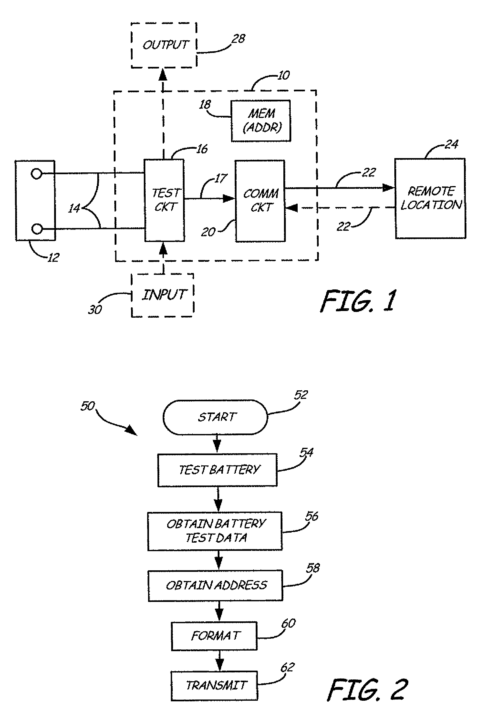 Electronic battery tester with network communication