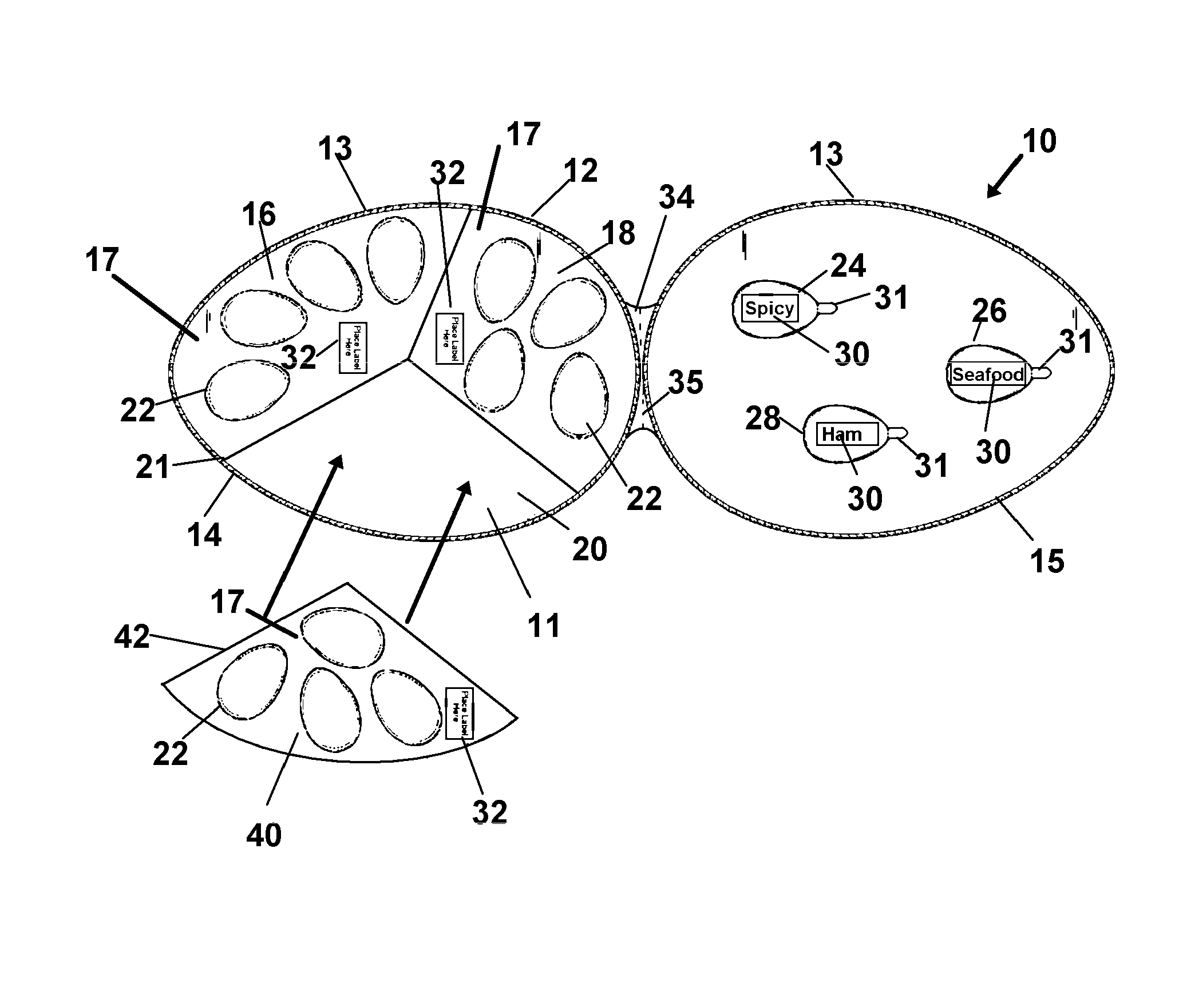 Method for deviled egg preparation and presentation