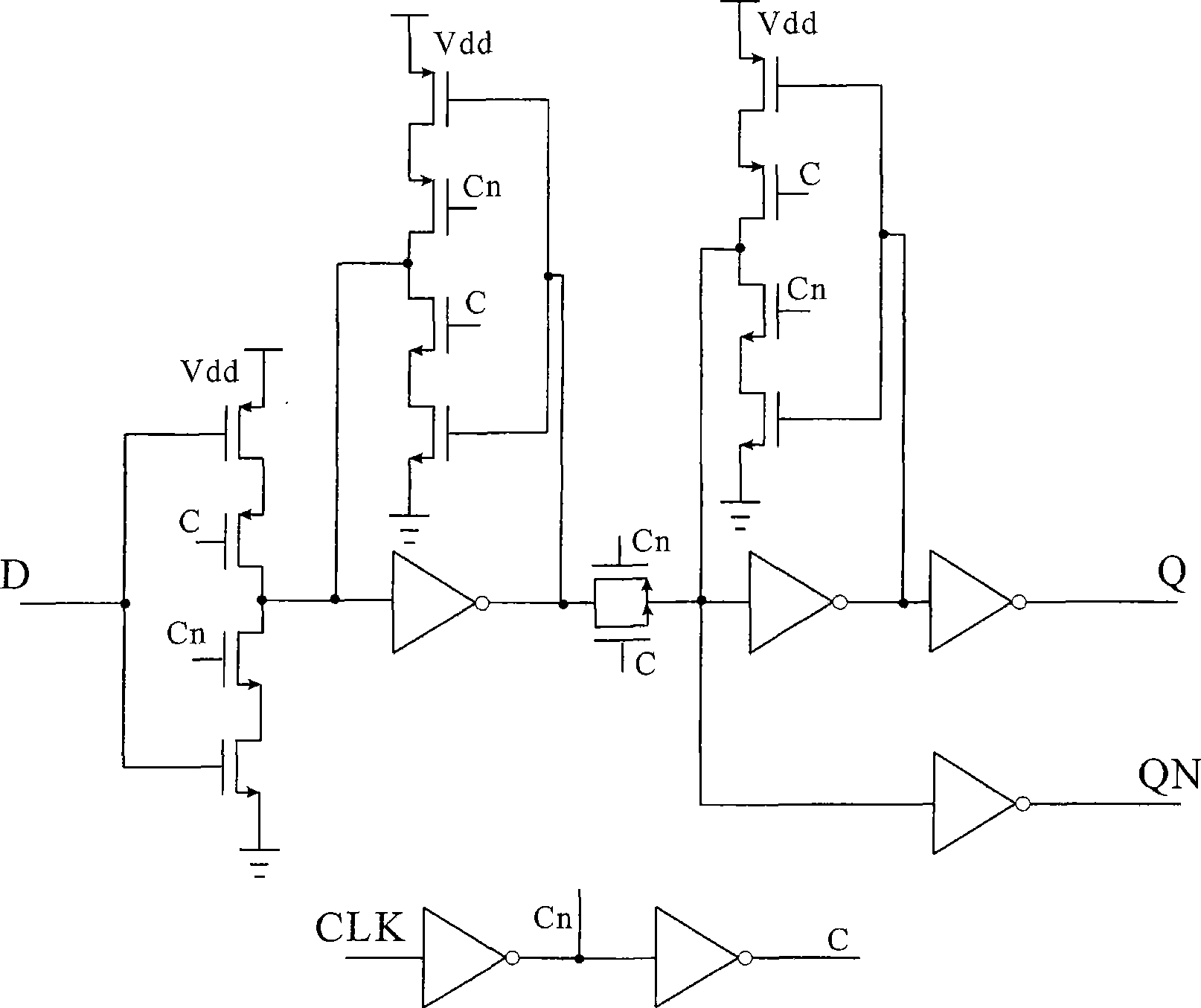 Single-phase power clock trigger based on electric charge resumption