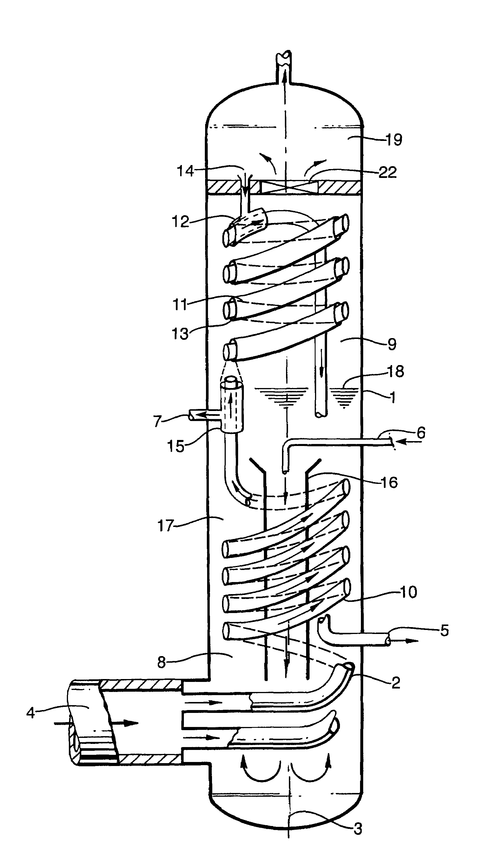 Boiler for making super heated steam and its use