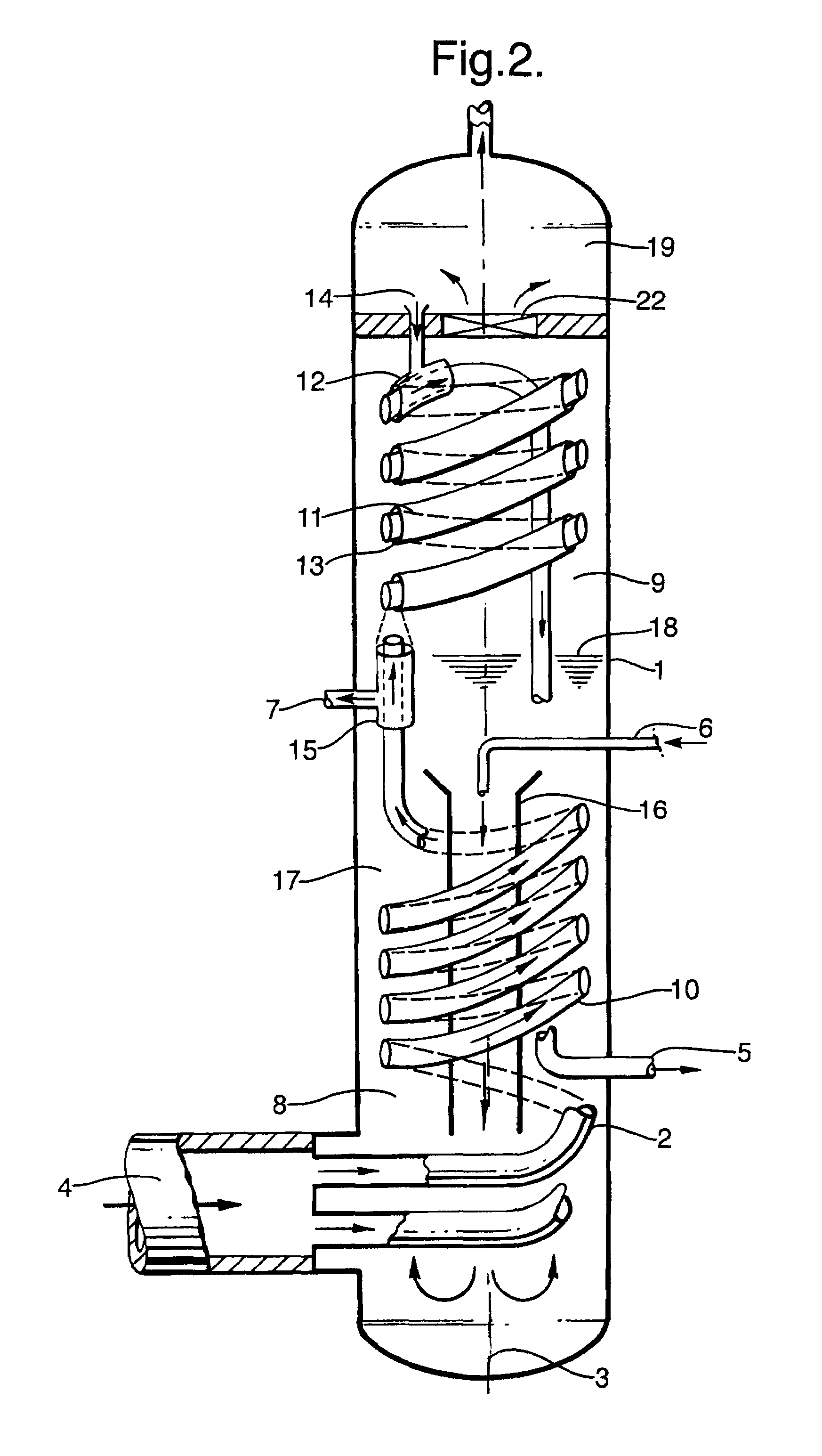 Boiler for making super heated steam and its use