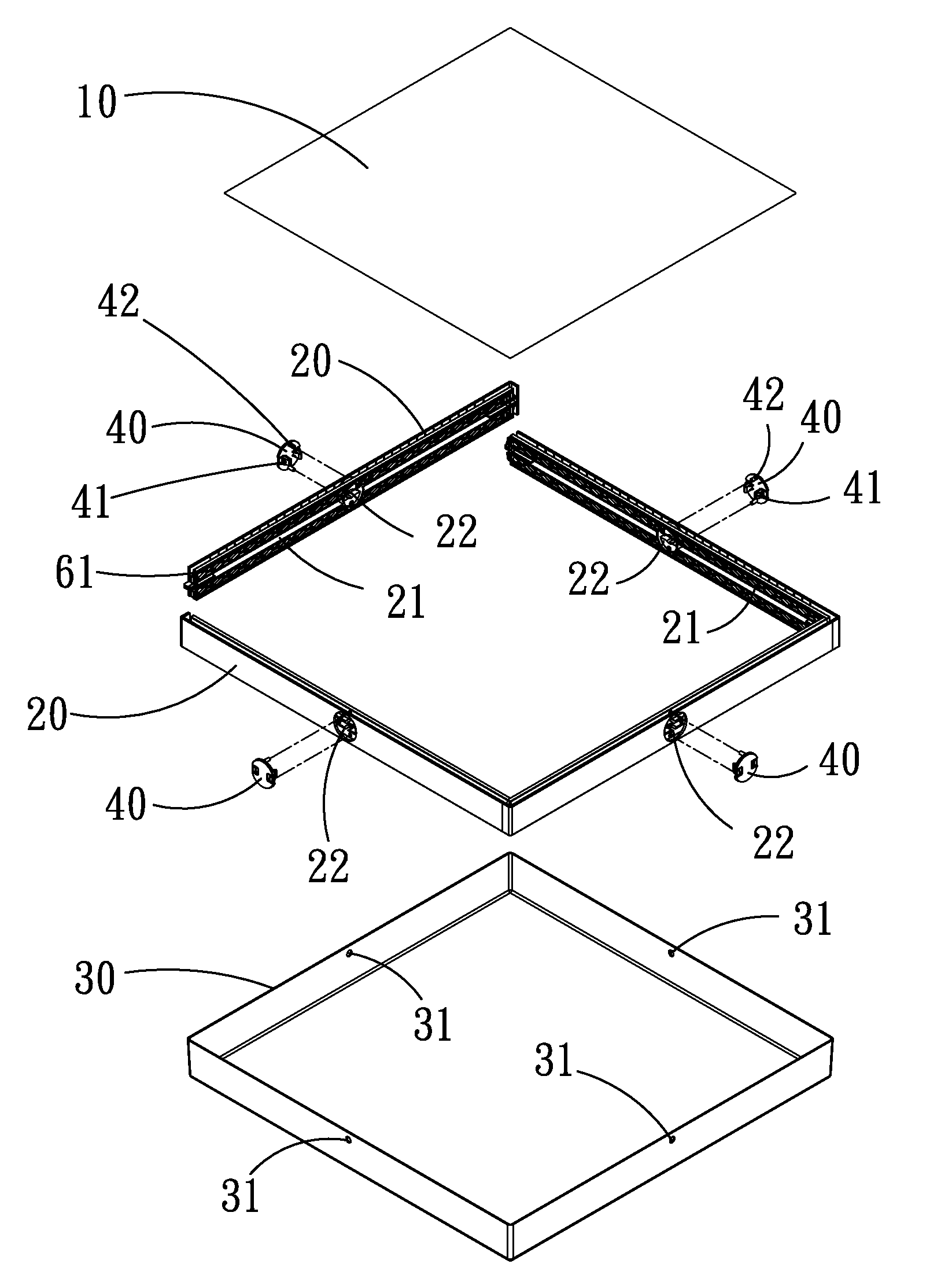 Lamp casing structure