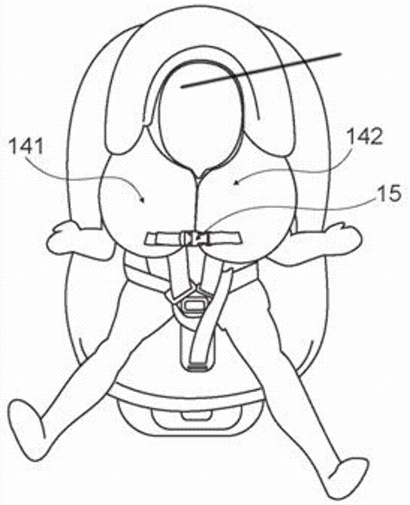 Pyrotechnic gas generator and corresponding childcare device