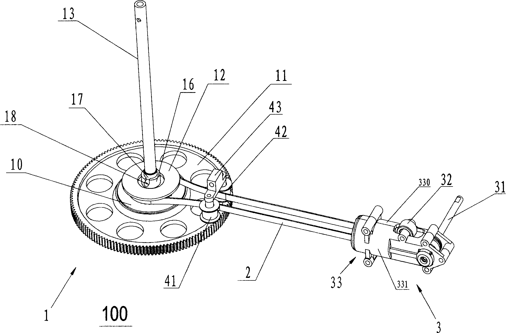 Power driving module for model aeroplane