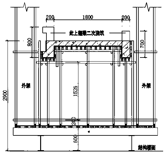 High-rise residential long-span interval corridor high-altitude formwork steel platform construction method