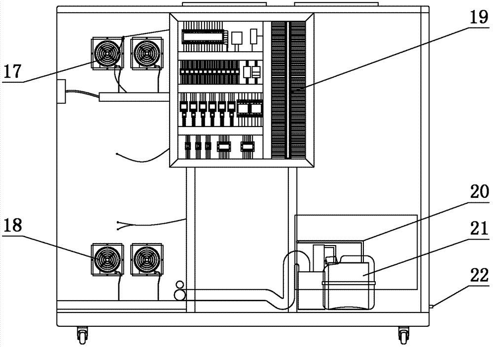 Three-box type temperature impact test box