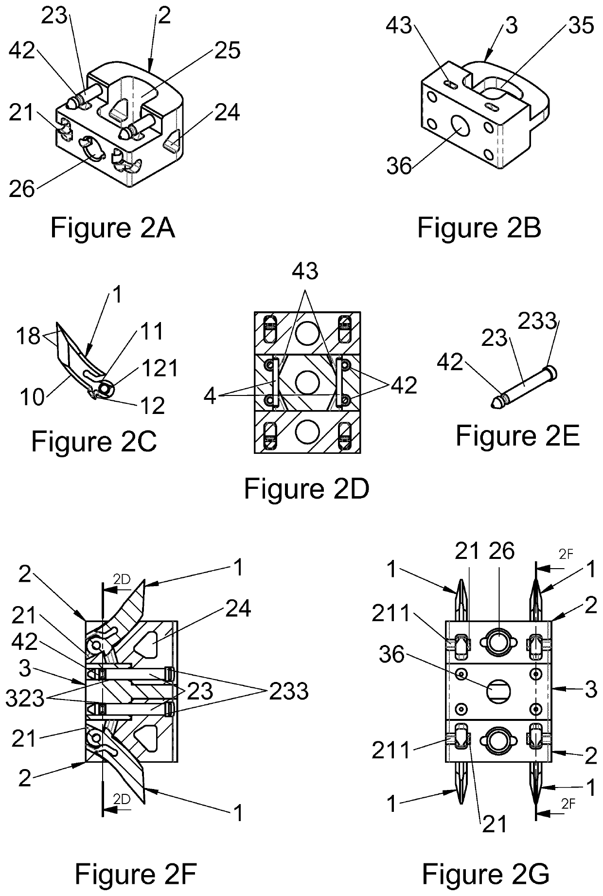 Vertebral implant, device for vertebral attachment of the implant and instrumentation for implantation thereof